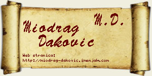 Miodrag Daković vizit kartica